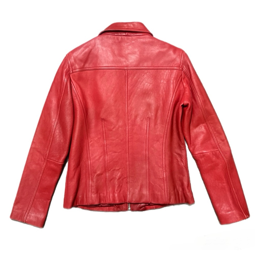 Avanti Vibrant Red Leather Jacket - Picture 3 of 11